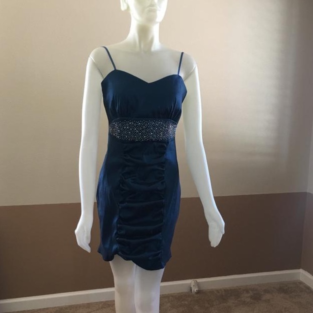 Party Dress in Iridescent Blue